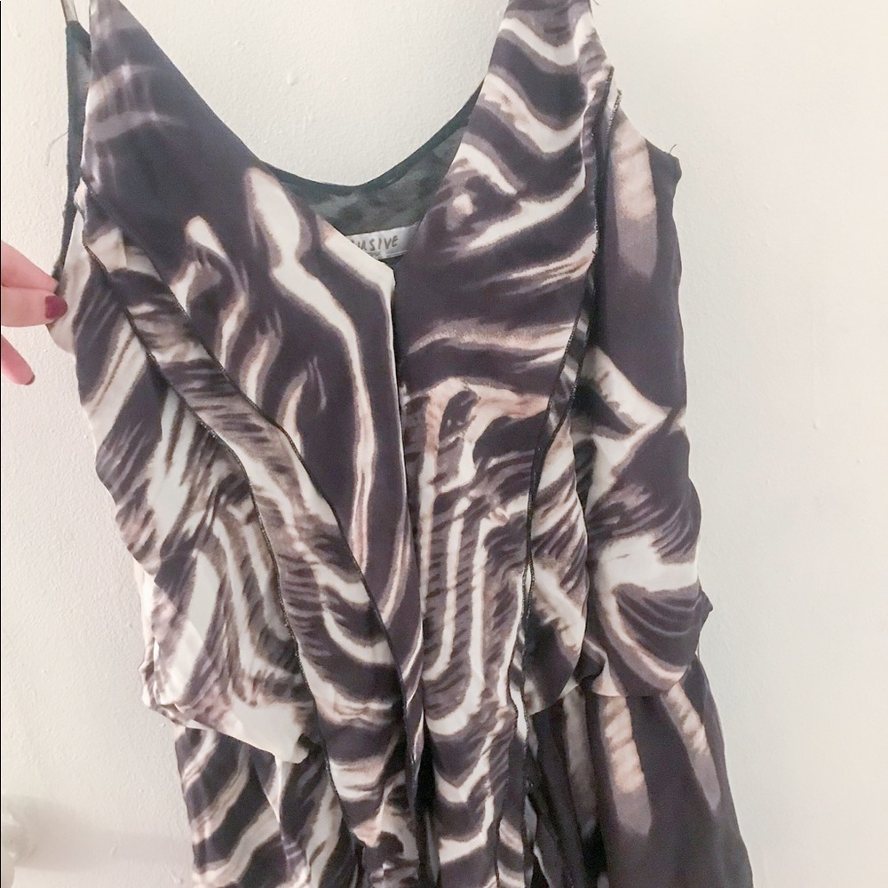 Exclusive for Intermix Animal Print Ruffle Blouse - Picture 3 of 4